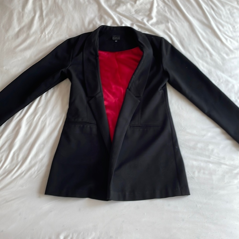 Black Long Sleeve Coat | Staples